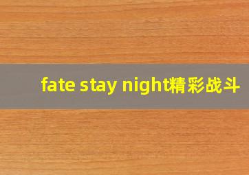 fate stay night精彩战斗